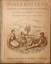 kniha Poslední léto obrazy z venkovského života, F. Topič 1929