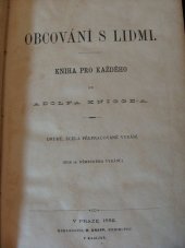 kniha Obcování s lidmi kniha pro každého, M. Knapp 1882