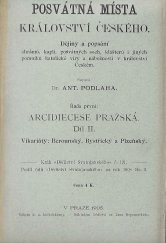 kniha Posvátná místa Království českého II. - vikariát Berounský, Bystřický a Plzeňský, Dědictví sv. Jana Nepomuckého 1908