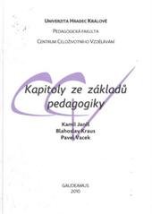 kniha Kapitoly ze základů pedagogiky studijní text, Gaudeamus 2010