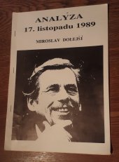 kniha Analýza 17. listopadu 1989, Týdeník Republika 1990