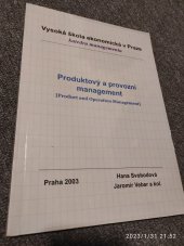 kniha Produktový a provozní management = Product and operation management, Oeconomica 2003