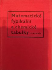 kniha Matematické, fyzikální a chemické tabulky pro sedmý až devátý ročník, SPN 1973