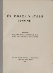 kniha Čs. odboj v Italii 1944-45, Svaz národní revoluce-Odboj Italie 1947