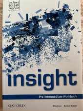 kniha Insight pre-intermediate Workbook Oxford exam support, Oxford 2019