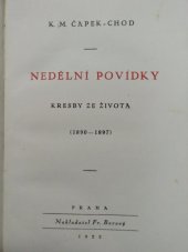 kniha Nedělní povídky kresby ze života : (1890-1897), Fr. Borový 1922