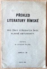 kniha Přehled literatury římské, s.n. 1936