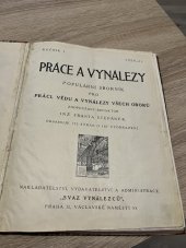 kniha PRÁCE A VYNÁLEZY ROČNÍK 1, Svaz vynálezců 1920