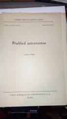 kniha Přehled astronomie Určeno pro posluchače matematiky a fyziky, SPN 1960