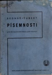 kniha Písemnosti pro živnostenské školy pokračovací, Česká grafická Unie 1936