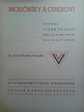 kniha Moučníky a cukroví, Odborné kursy vaření, Vilém Vrabec 1941