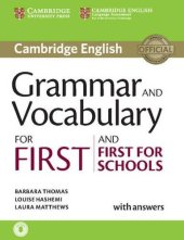 kniha  Grammar and Vocabulary for First and First for Schools Book with Answers and Audio, Cambridge University Press 2015