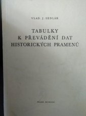 kniha Tabulky k převádění dat historických pramenů, Genealogická a heraldická společnost 1970