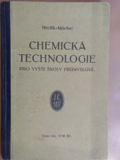 kniha Chemická technologie pro vyšší školy průmyslové, Jednota československých matematiků a fysiků 1927