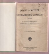 kniha Dějiny a system soukromého práva římského, J. Otto 1910