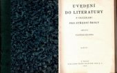 kniha Uvedení do literatury s ukázkami pro střední školy, Česká grafická Unie 1928