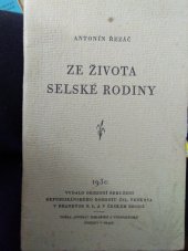 kniha Ze života selské rodiny, Okresní sdružení republikánského dorostu československého venkova 1930