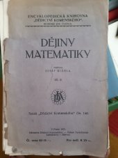 kniha Dějiny matematiky. Díl 2, Dědictví Komenského 1913