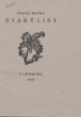 kniha Starý list, Josef Portman 1928