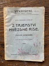 kniha Z tajemství hvězdné říše Zábav. astronomie, Svatopluk Hrnčíř 1921