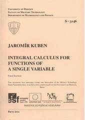 kniha Integral calculus for functions of a single variable, Univerzita obrany 2011