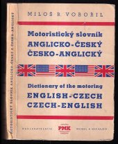 kniha Motoristický slovník anglicko-český a česko-anglický, Škubal a Machajdík 1947