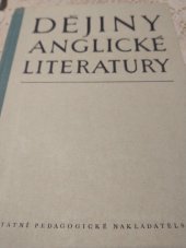 kniha Dějiny anglické literatury období romantismu, SPN 1955