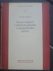 kniha Deset kapitol z diferenciálního a integrálního počtu Cesta k vědění, Přírodovědecké vydavatelství 1952