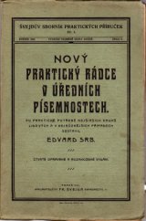 kniha Nový praktický rádce v úředních písemnostech, Švejda 1922