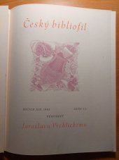 kniha Český bibliofil věnovaný Jaroslavu Vrchlickému Ročník XIV, 1945 sešit 1-2, Spolek českých bibliofilů 1945