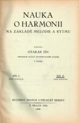 kniha Nauka o harmonii na základě melodie a rytmu. Díl 2, - Část notová, Hudební Matice Umělecké Besedy 1922