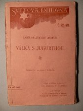 kniha Válka s Jugurthou, J. Otto 1908