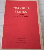 kniha Pravidla tenisu Platná od 1. ledna 1959, Sportovní a turistické nakladatelství 1960