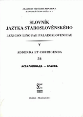 kniha Slovník jazyka staroslověnského = Lexicon linguae palaeoslovenicae., Academia 1992