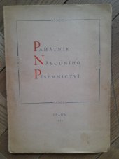 kniha Památník národního písemnictví. Katalog musea české literatury., Památník národního písemnictví 1953