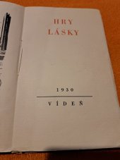 kniha Hry lásky, s.n. 1930