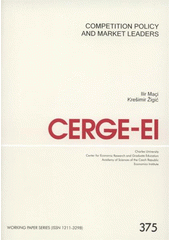 kniha Competition policy and market leaders, CERGE-EI 2008