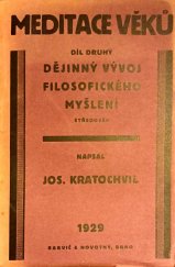 kniha Meditace věků. Díl II, - Filosofie středního věku, Barvič a Novotný 1929