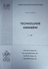 kniha Technologie obrábění., ČVUT 2000