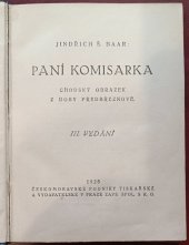 kniha Paní komisařka Chodský obrázek z doby předbřeznové, Českomoravské podniky tiskařské a nakladatelské 1925