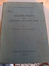 kniha Základní předpis pro nákladové a komerční práce. Díl 1, - Přeprava vozových zásilek, Dopravní nakladatelství 1955