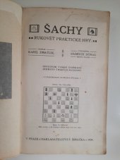 kniha Šachy Rukověť praktické hry, F. Šimáček 1909