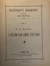 kniha O nynějším stavu a směru české hudby, Fr. A. Urbánek 1885