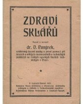 kniha Zdraví sklářů, Svaz úřednictva a zřízenectva sklářského průmyslu a obchodn. 1921