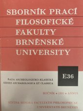 kniha Sborník prací filosofické fakulty brněnské university Řada archeologicko-klasická, Masarykova universita, filosofická fakulta 1991