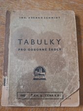 kniha Tabulky pro odborné školy, Ústav pro učebné pomůcky odborných a průmyslových škol 1945