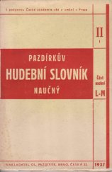 kniha Pazdírkův hudební slovník naučný. II., - Část osobní., Oldřich Pazdírek 1937