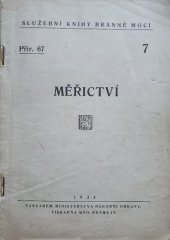 kniha Měřictví  služební knihy branné moci, Ministerstvo národní obrany 1934