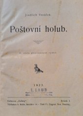 kniha Poštovní holub, A. Král 1923