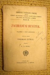 kniha Zachránění Benátek tragedie o pěti jednáních, J. Otto 1908